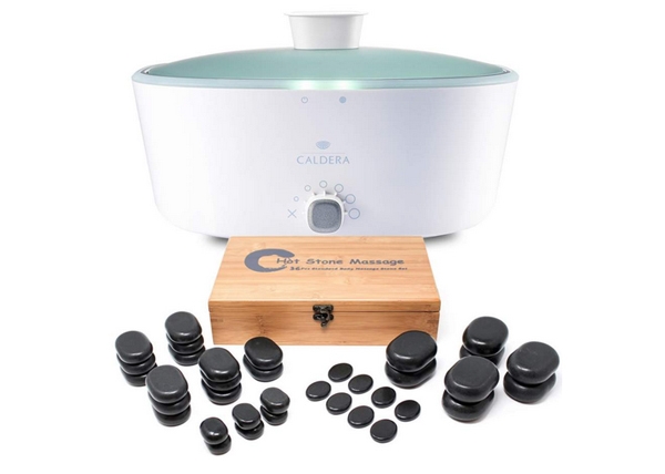 CALDERA HOT STONE MASSAGE BEGINNER SET con 36 pietre