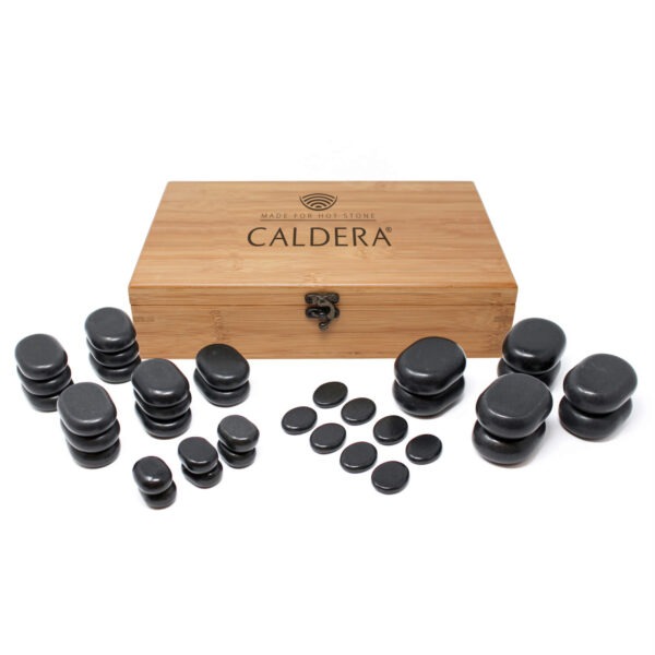 SET PER HOT STONE MASSAGE CLAP TZU BASIC (36 pietre)