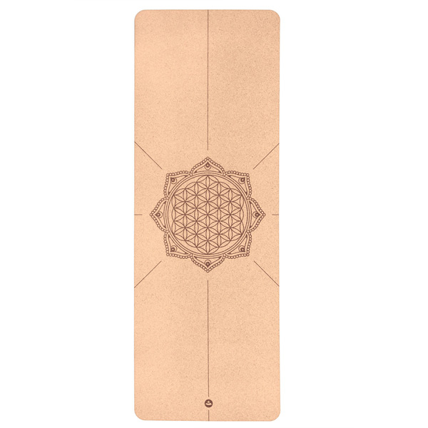 TAPPETINO YOGA IN SUGHERO - FIORE DELLA VITA
